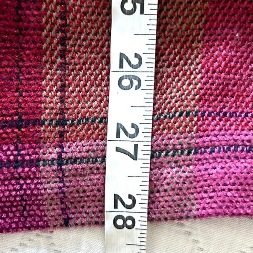 Allison Daley Red & Pink Plaid Zip Up Jacket Long Sleeve Jacket Coat Size 16W - Picture 7 of 11